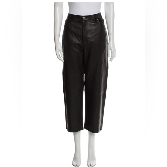 The Great Leather Wide Leg Pants NWT | Black | Size M | $895 Retail - Picture 1 of 3
